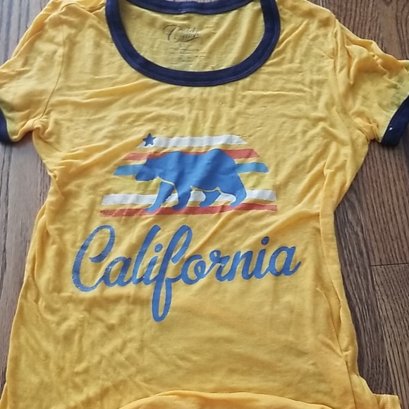 gold rush Tops - SEMI SEETHROUGH california shirt